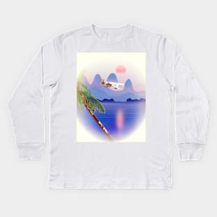 Beautiful Tropical landscape Kids Long Sleeve T-Shirt